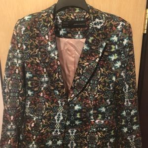 Zara Kaleidoscope Multicolor Blazer Size 12 (L)